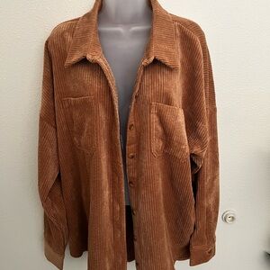 Maurices Warm Brown Corduroy Shirt